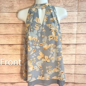 Sleeveless Rose & Olive top